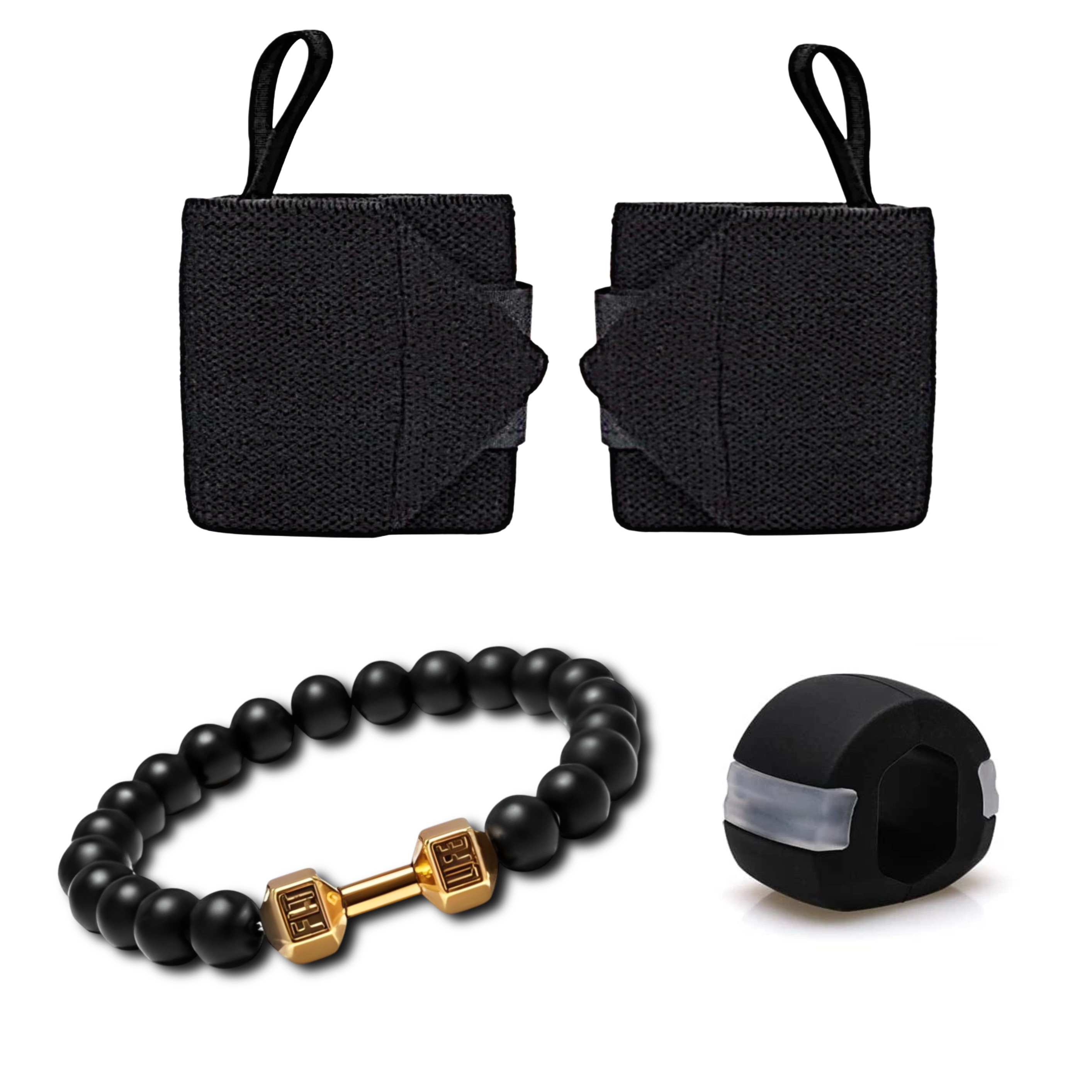 پکیج دستبند دمبل،زاویه ساز فک،مچبند بیسیک