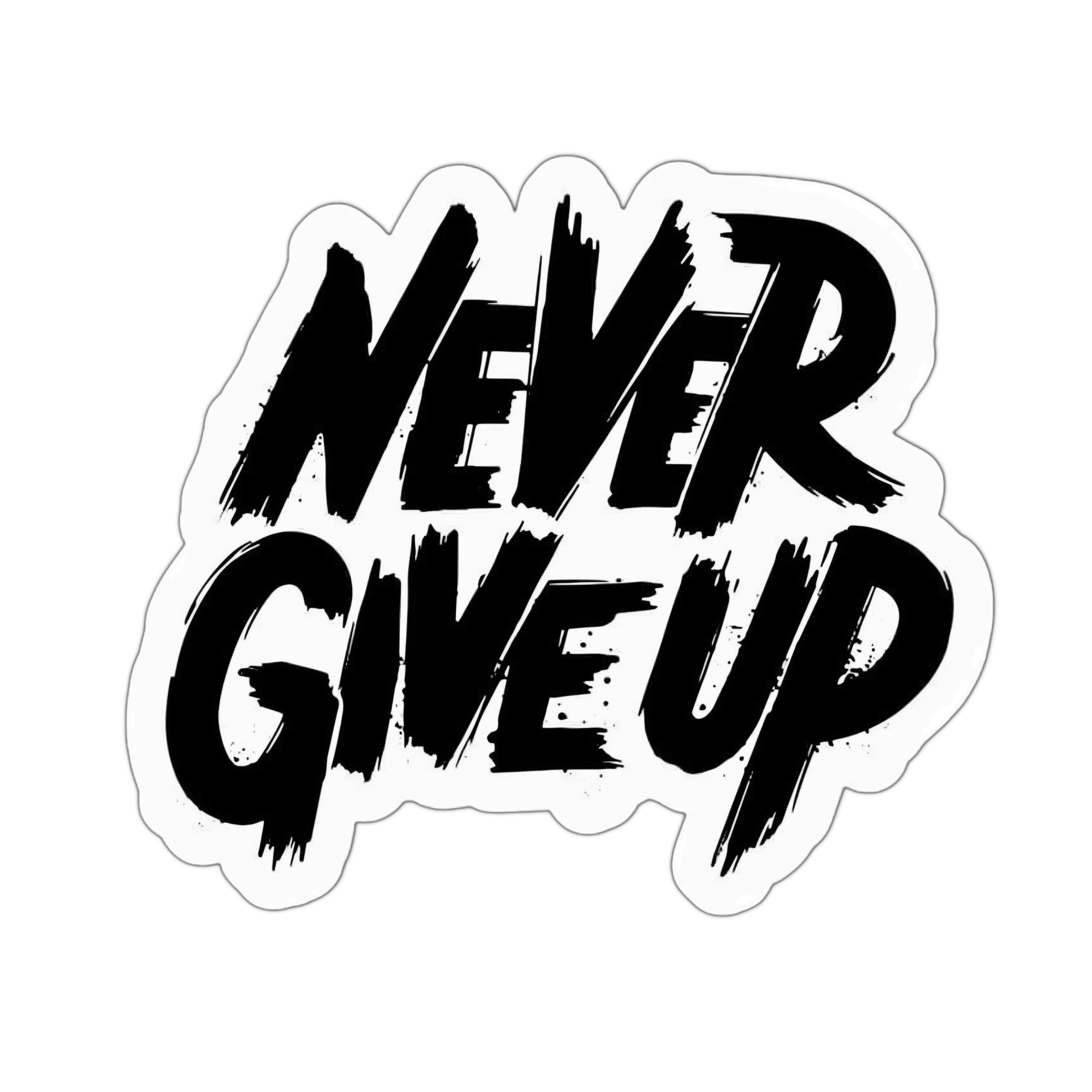 استیکر never give up
