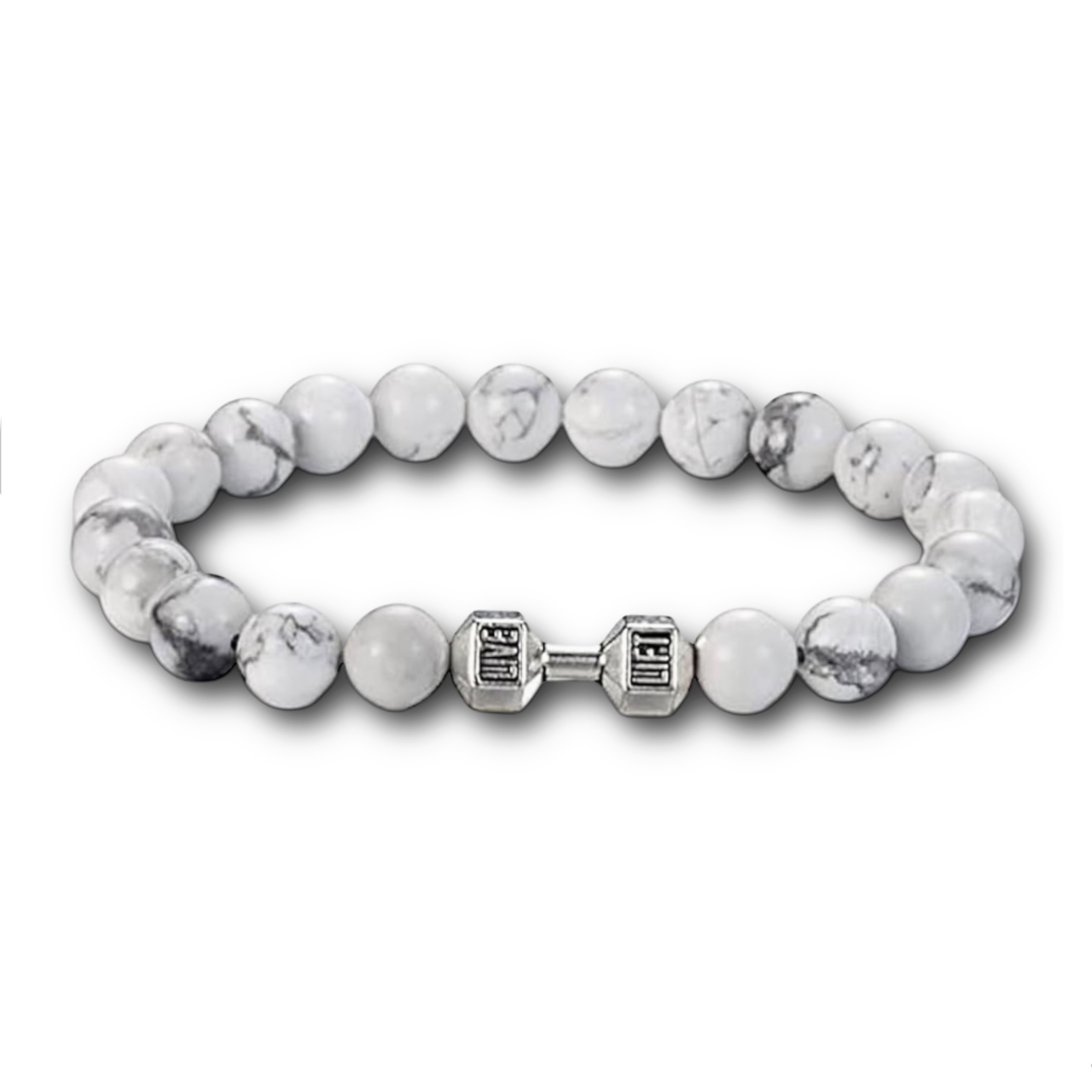 دستبند طرح دمبل سفید