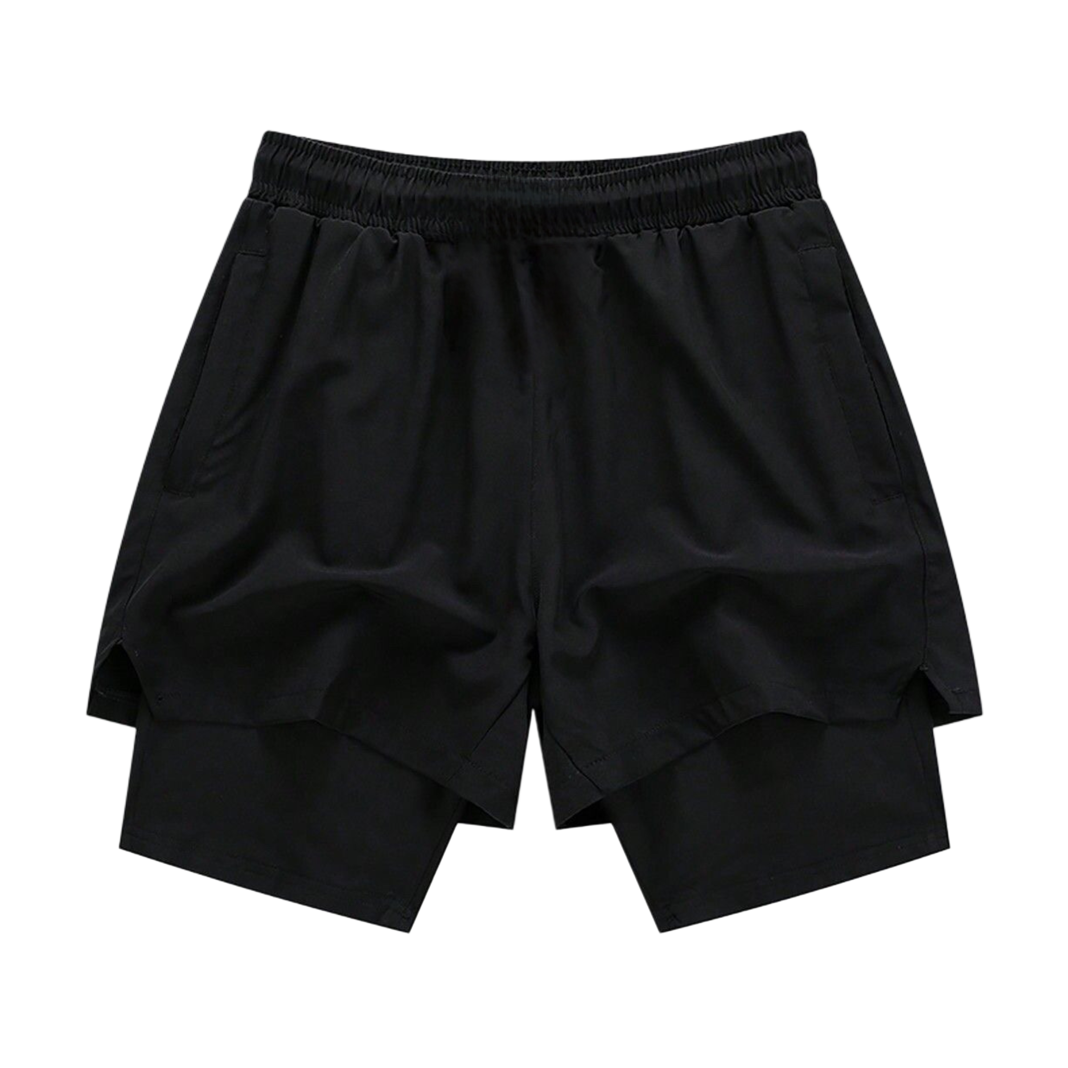 شلوارک کشاله دار Basic (کشاله مشکی)